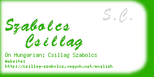 szabolcs csillag business card